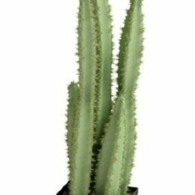 Arbre de cactus plante en pot modèle 3D