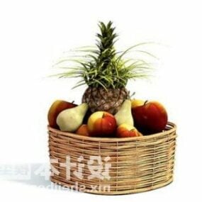 Rattan Fruit Basket 3d model