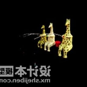 Dibujos animados jirafa juguete divertido modelo 3d