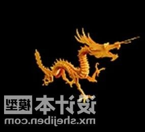 דגם תלת מימד של צעצוע ילדי הדרקון הסיני