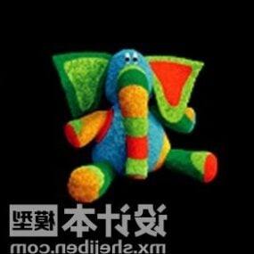 Cartoon Elephant Stuffed Toy V1 3d model