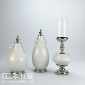 Vase Oil Lamp Decorating Furniture 3d model