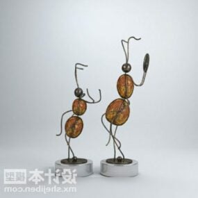 Meubles de décoration de sculpture de fourmi modèle 3D
