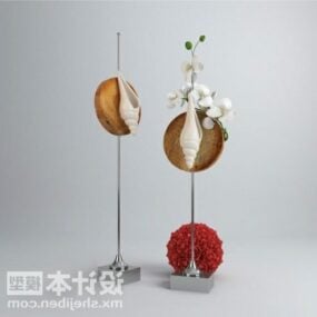 Conjunto de decoração em formato abstrato de frutas Modelo 3D