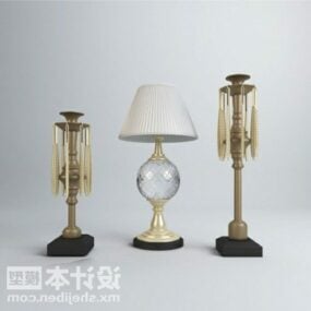 تمثال تزيين مصباح الطاولة نموذج ثلاثي الأبعاد