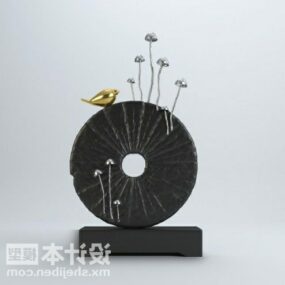 Furnitur Dekorasi Patung Karya Seni Lingkaran model 3d