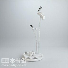 작은 나무 조각 장식 가구 3d 모델