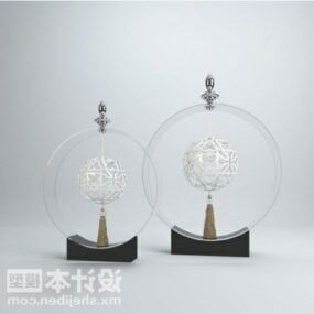 Chinese Sphere Glass Cage Decorating 3d model