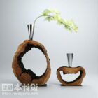 Log Sculpture Tableware Decorating