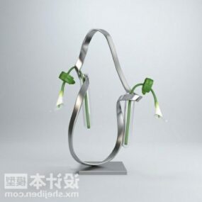 مدل سه بعدی تزئین گیاه ظروف