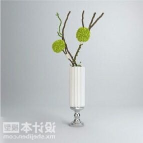Minimalist Bitki Saksı Dekorasyonu 3D model