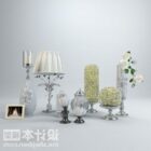 Europäisches Luxus-Vasenlampenständer-Set