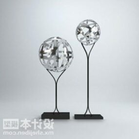 Tableware Art Wire Sphere Sculpture 3d model