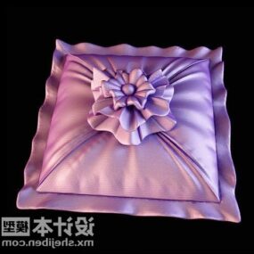 Realistic Pillow Square Ribbon Shaped 3d model