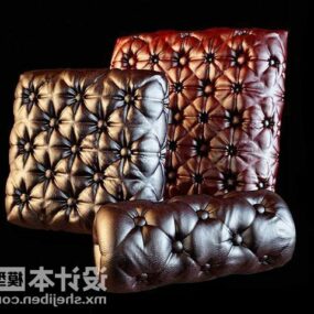 3д модель реалистичной кожаной мебели с подушками