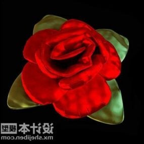 Realistyczna poduszka w kształcie róży Model 3D