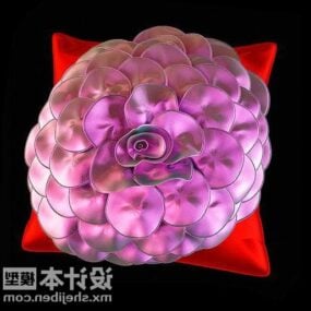 Modelo 3d de almofada de flores