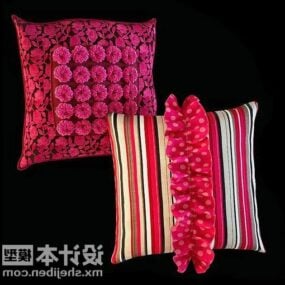 Square Pillow Purple Pattern 3d model