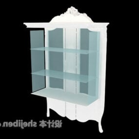 European Wine Cabinet Glass Door 3d model