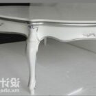 White Carving Coffee Table