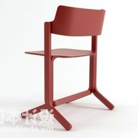 Wooden Lounge Chair 3d model