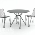 Bord og stol kombination 3d model.