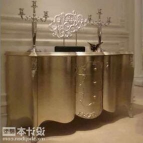 Silver Console Table 3d model