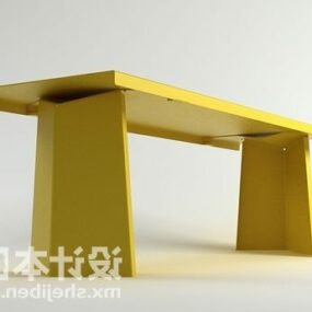 Yellow Table Simple Style 3d model