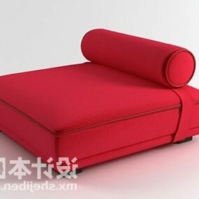 빨간 소파 침대 겸용 소파 3d 모델