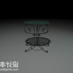 3D model železného stolu ve starožitném stylu
