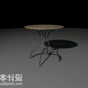 Round Iron Table 3d model