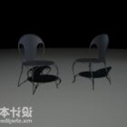 Iron chair 3d model .