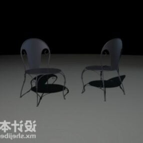Pevné železné křeslo Coffee Chair 3D model