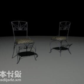 Κλασική σιδερένια καρέκλα εστιατορίου 3d μοντέλο