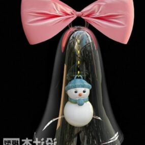New Year Glass Bell Decorating 3d model