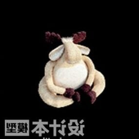 赤ちゃん羊のぬいぐるみ 3D モデル