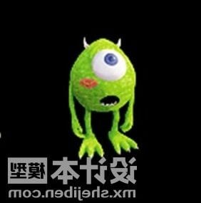 One Eye Monster Stuffed Toy 3d-model