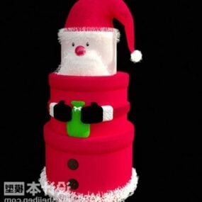 Modelo 3d de decoração de ano novo de brinquedo de pelúcia do Papai Noel