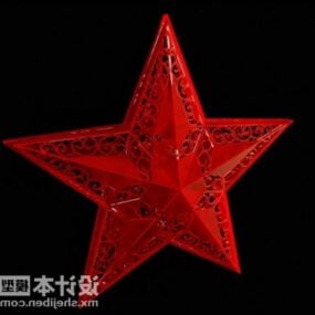 Modelo 3d de decoração de estrela de ano novo