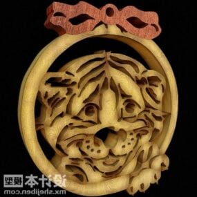 New Year Jewelry Tiger Shaped Carving 3d model