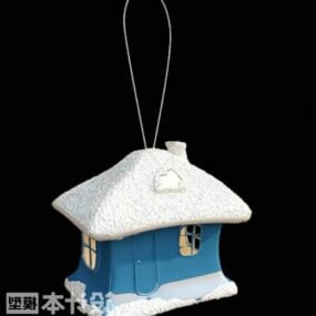 3д модель Новогоднего украшения небольшого дома