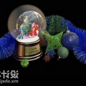 3д модель новогоднего украшения стеклянной сферы