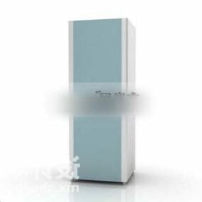 Blue Refrigerator Electrical 3d model