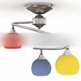 Colorful Shade Ceiling Light 3d model