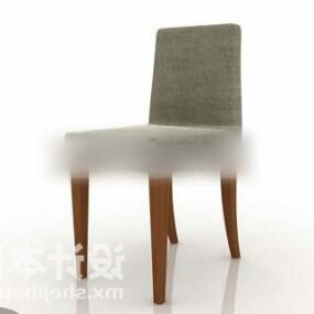Chaise de restaurant en tissu gris modèle 3D