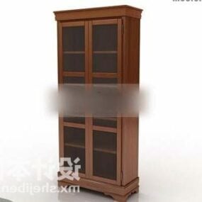 Kitchen Wine Cabinet Glass Doors 3d model