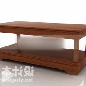 Asian Wood Coffee Table 3d model