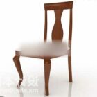 Proste azjatyckie krzesło z drewna