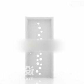 Door White Color With Dotted Pattern 3d model