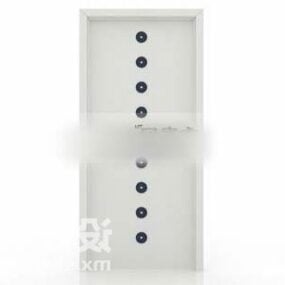 White Door Dotted Pattern 3d model